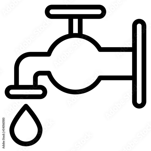 Faucet outline style icon