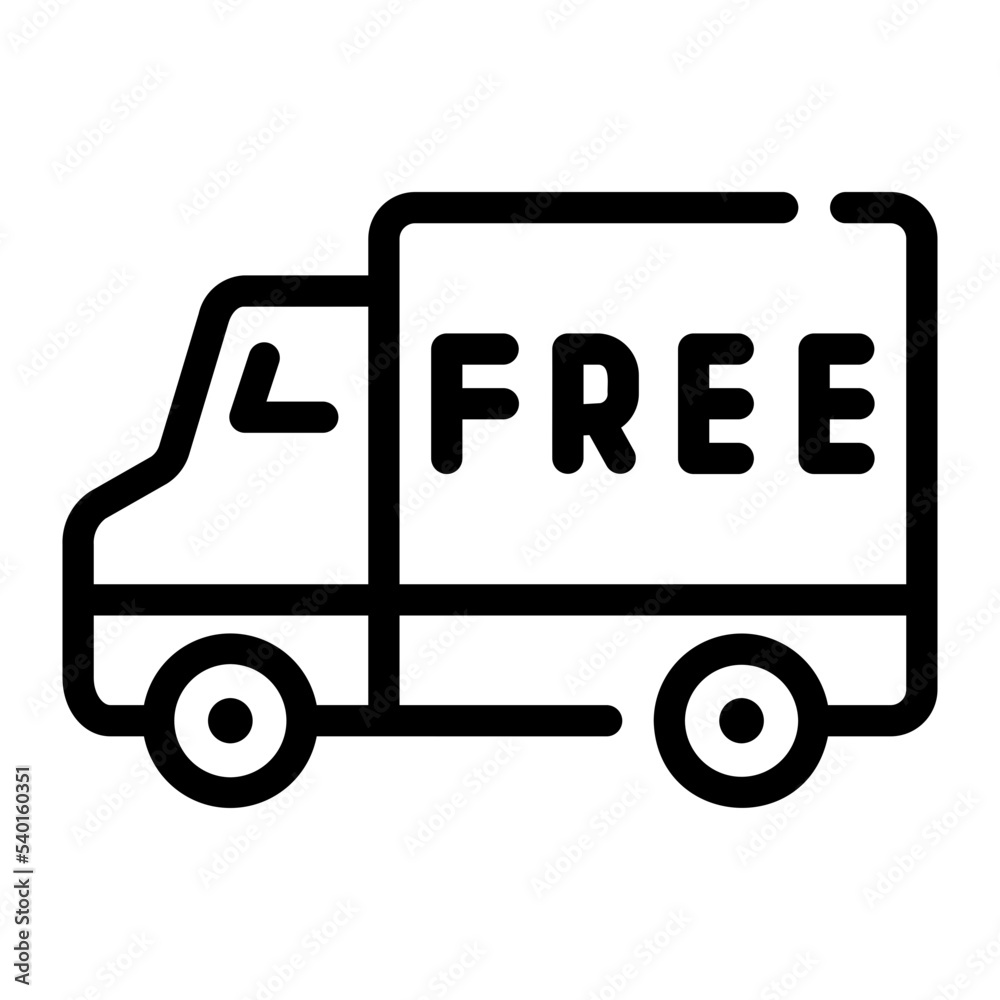 free delivery line icon free delivery line icon