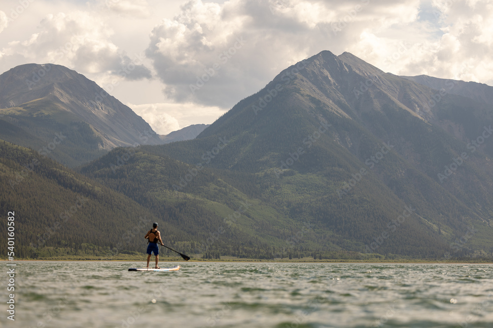Colorado paddle boarding mountains