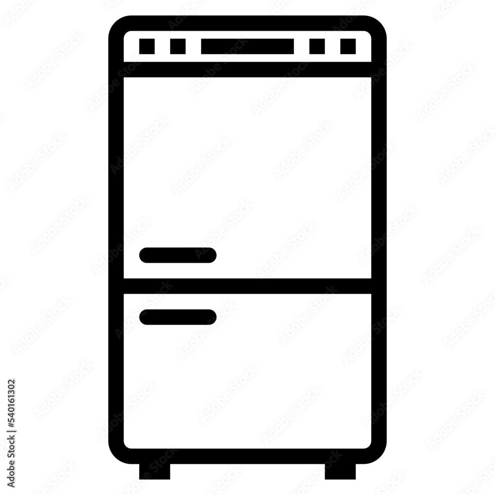 Refrigerater outline style icon Refrigerater outline style icon