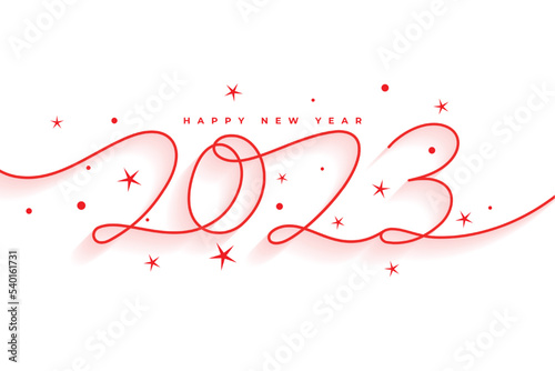 creative 2023 lettering in line style for new year poster