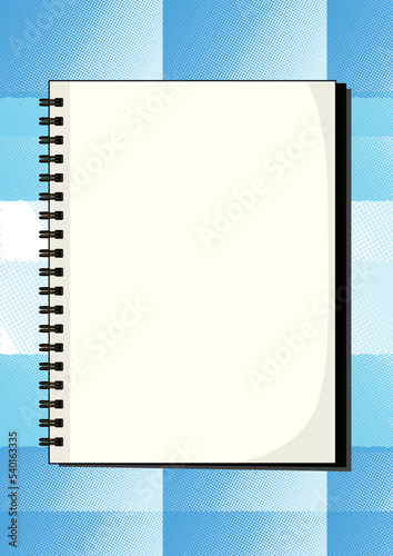 vector notebook with hand drawn background