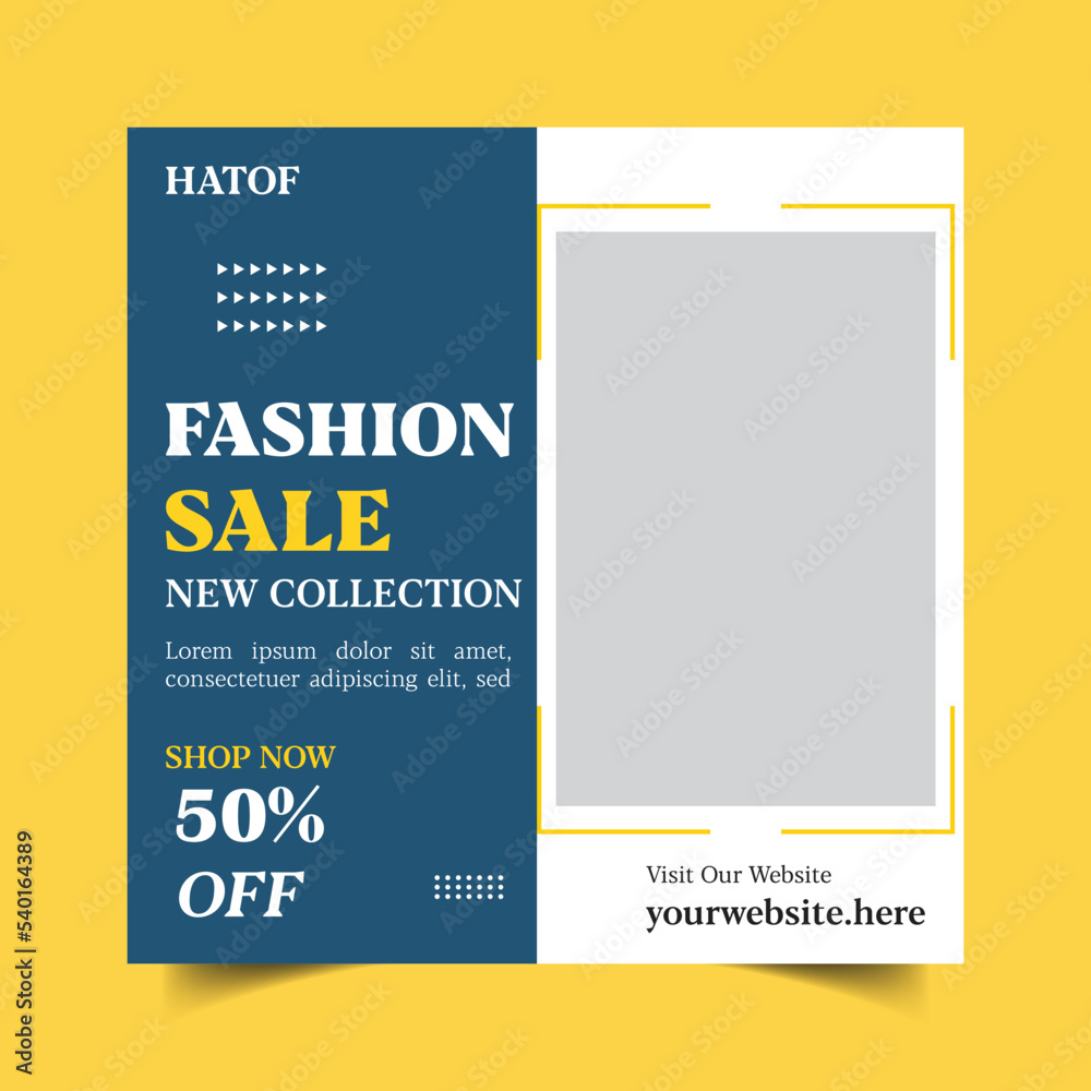 Fashion social media post template Fashion social media post template