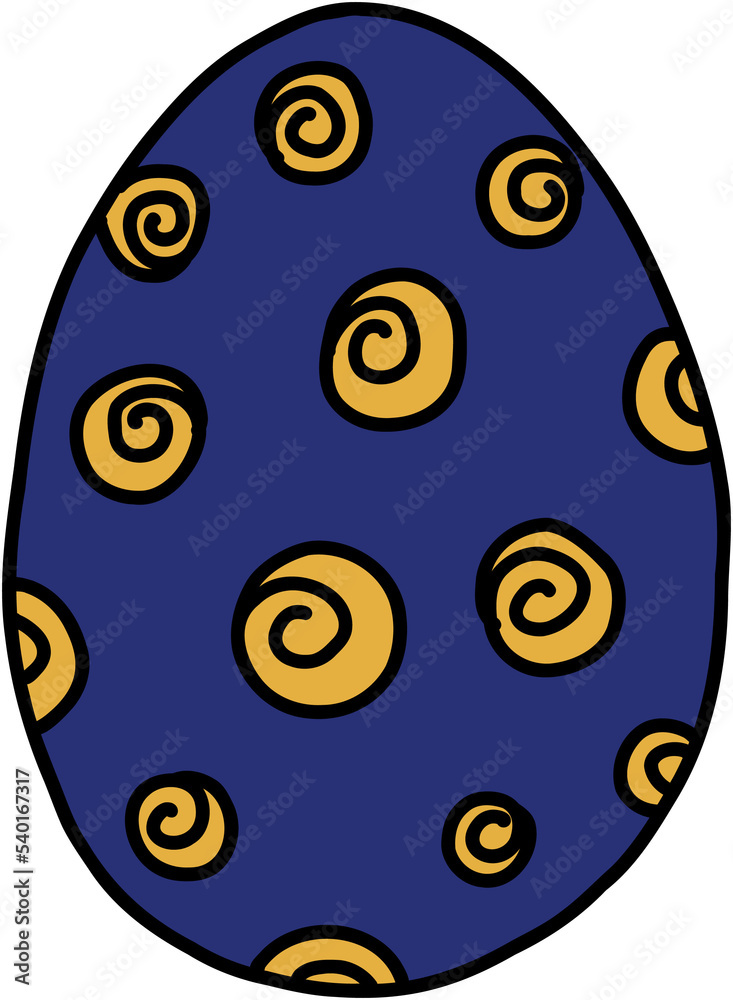 Fototapeta premium simplicity easter egg freehand drawing