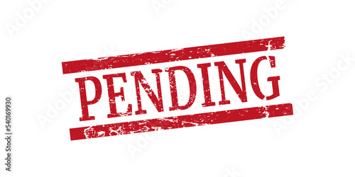 PENDING red Rubber Stamp over a white background.