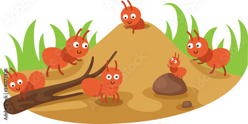 Fototapeta Naklejka Na Ścianę i Meble -  cartoon character ant