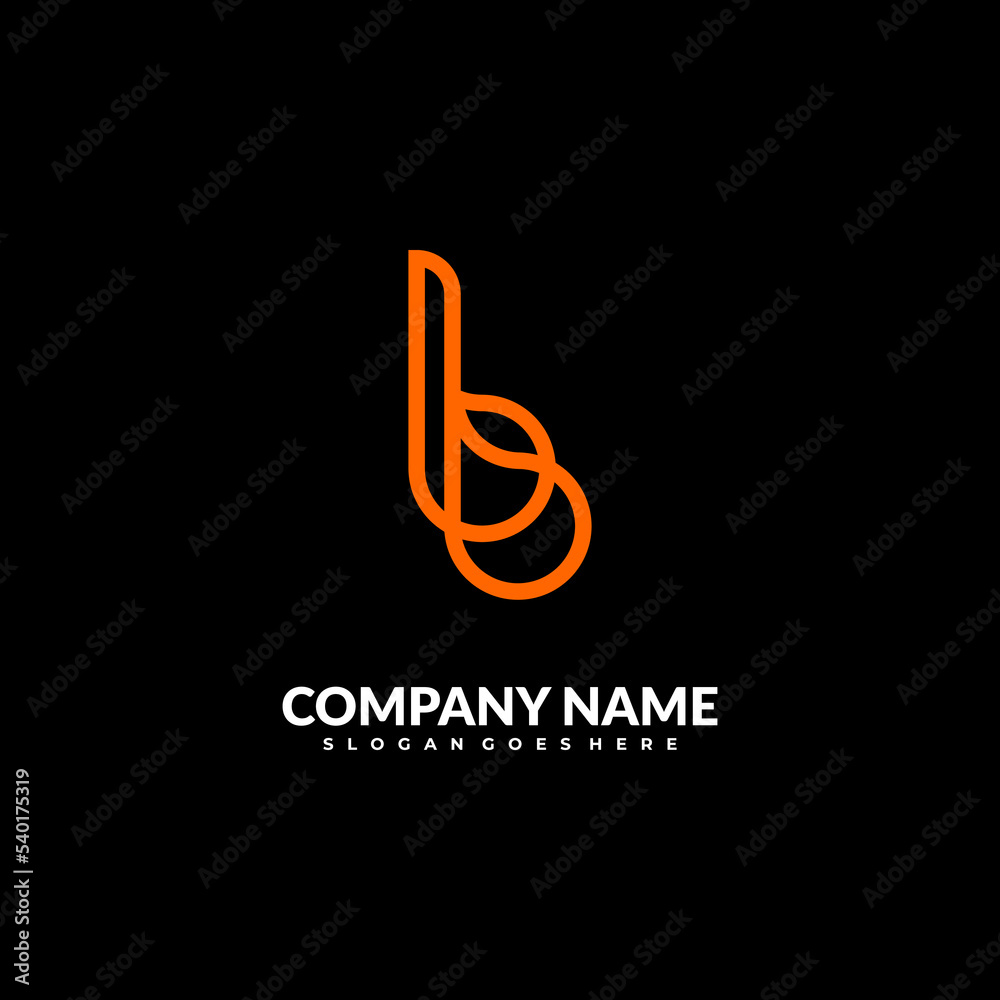 Fototapeta premium Modern initial BB logo letter simple and creative design concept