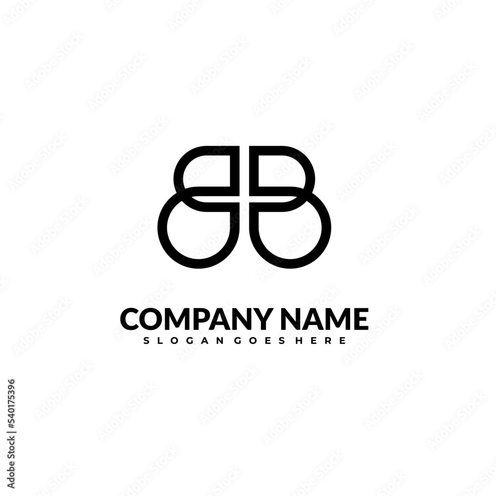 Modern initial BB logo letter simple and creative design concept Modern initial BB logo letter simple and creative design concept