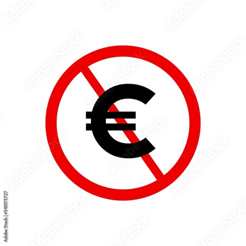 No euro sign icon 