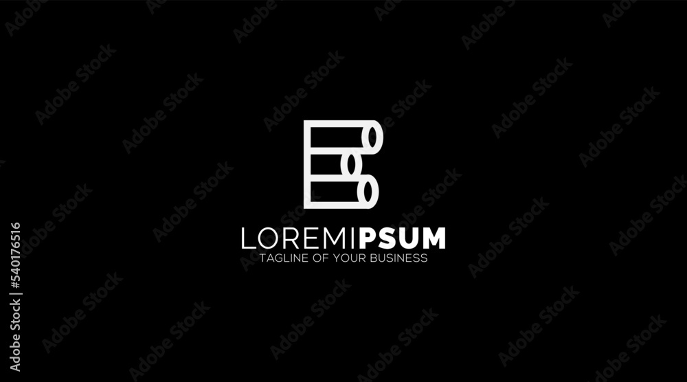 E Letter Monogram Logo Minimalist Design