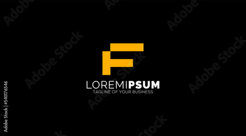 initial letter F logo design template. icons for business of luxury, elegant, simple