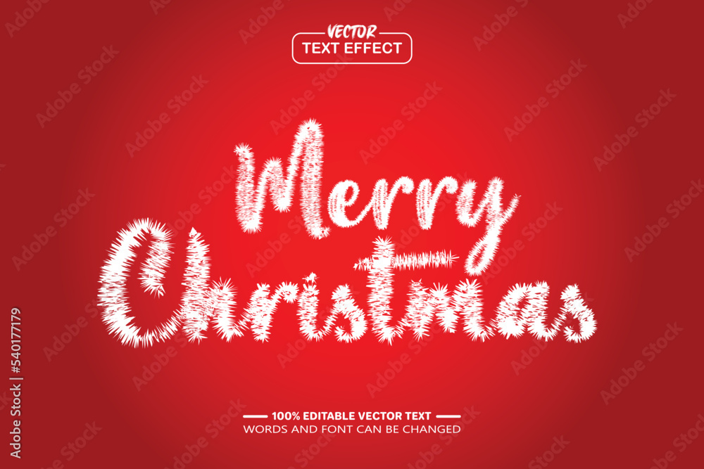 Merry Christmas Background with Typography & Text Effect 
