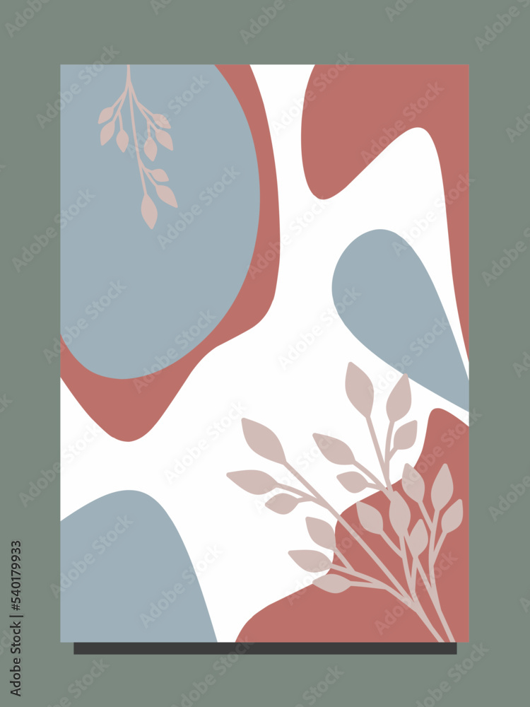 spring book cover design template. Abstract geometric background.