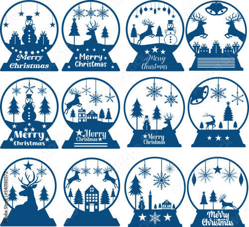 Christmas Snow Globe Paper Cut