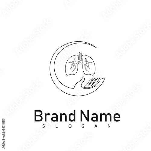 lungs logo design symbol