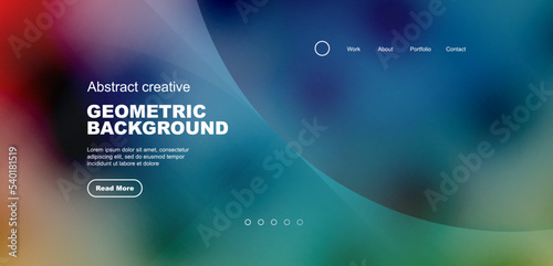 Bright fluid gradient circles abstract background. Business or technology design for wallpaper, banner, background, landing page, wall art, invitation, prints