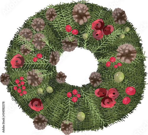 クリスマスリース_リアルタッチ_正方形