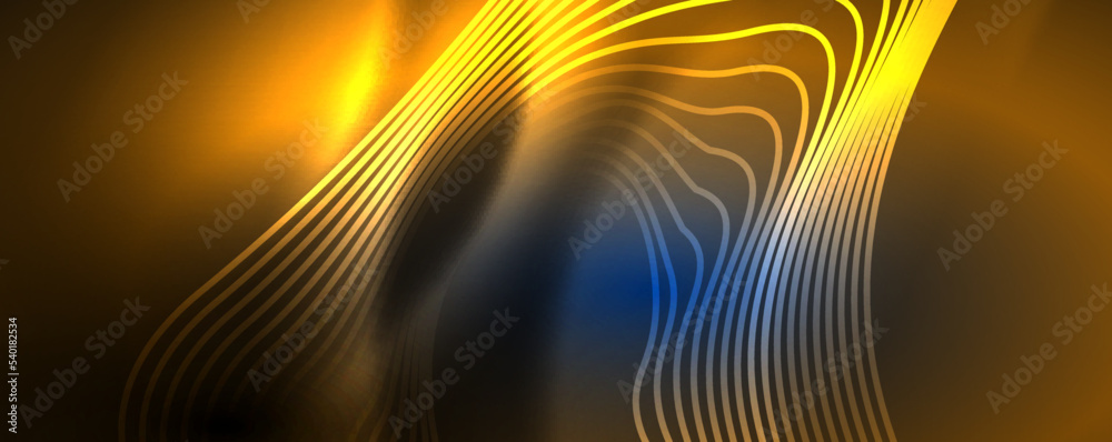 Techno neon wave lines, dynamic electric motion, speed concept. Templates for wallpaper, banner, background, landing page, wall art, invitation, prints Techno neon wave lines, dynamic electric motion, speed concept. Templates for wallpaper, banner, background, landing page, wall art, invitation, prints