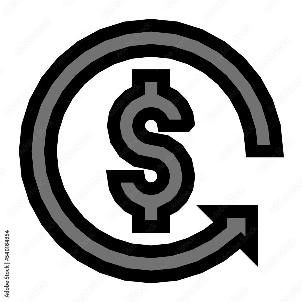 Dollar Synchronization Vector Icon Dollar Synchronization Vector Icon