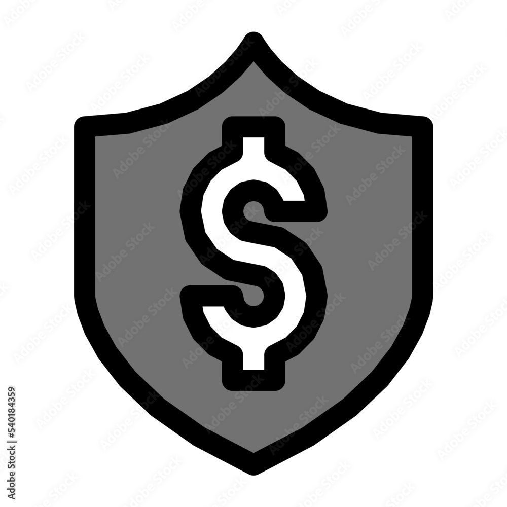 Dollar Shield Vector Icon Dollar Shield Vector Icon