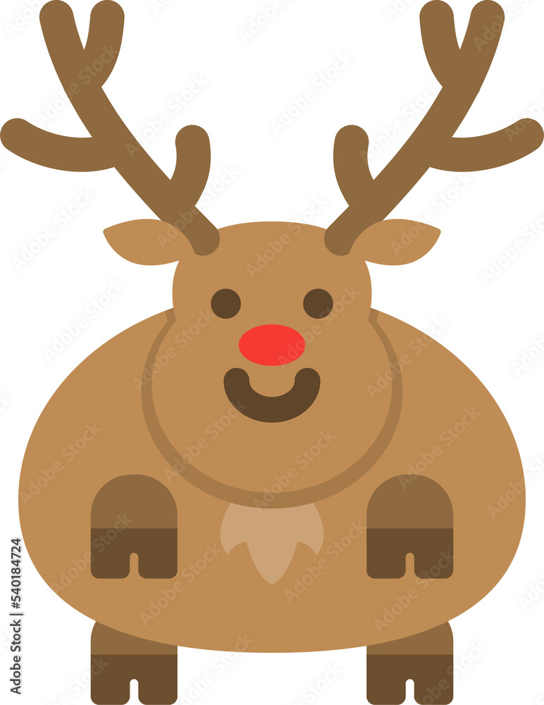 Cute reindeer flat design elements. Cute reindeer flat design elements.