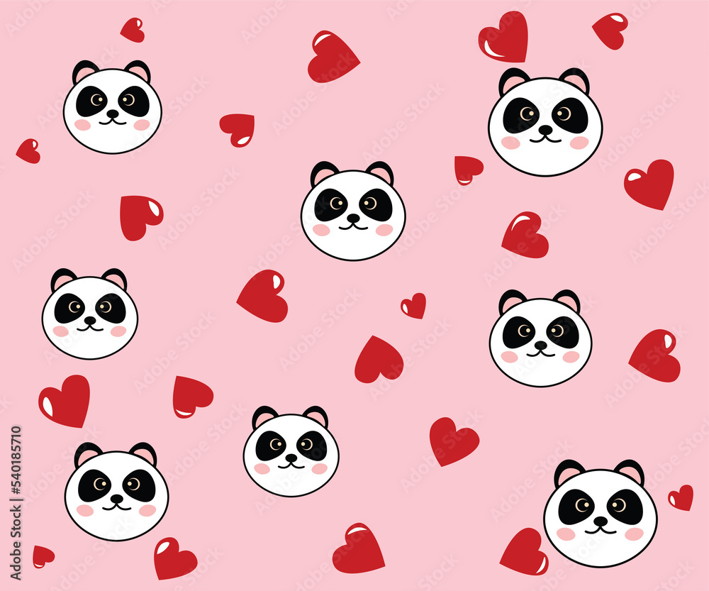 background holiday Valentine's Day love panda