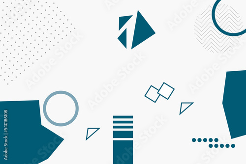 Geometric abstract illustration, Premium Background, colorful shapes, navy blue color, stock illustration photo