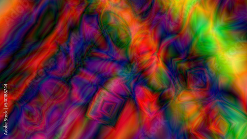 Crystal layer on microscope object glass, seen in polarized light. This causes random unforeseeable color effects.colorful texture