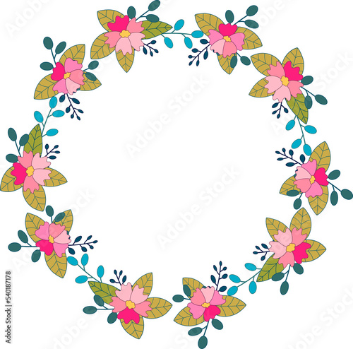 frame with flowers