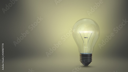 The light bulb is full of ideas for analytical and creative thinking, Energy concept elements symbol