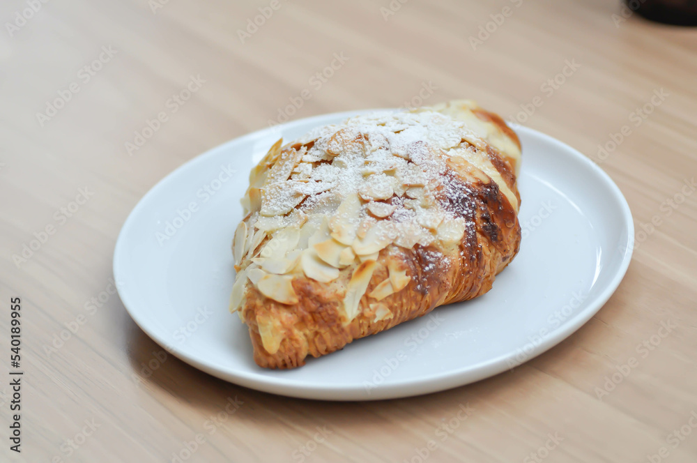 almond croissant or croissant , French croissant almond croissant or croissant , French croissant