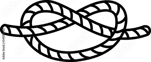 Rope knot icon hand drawn vector illustration