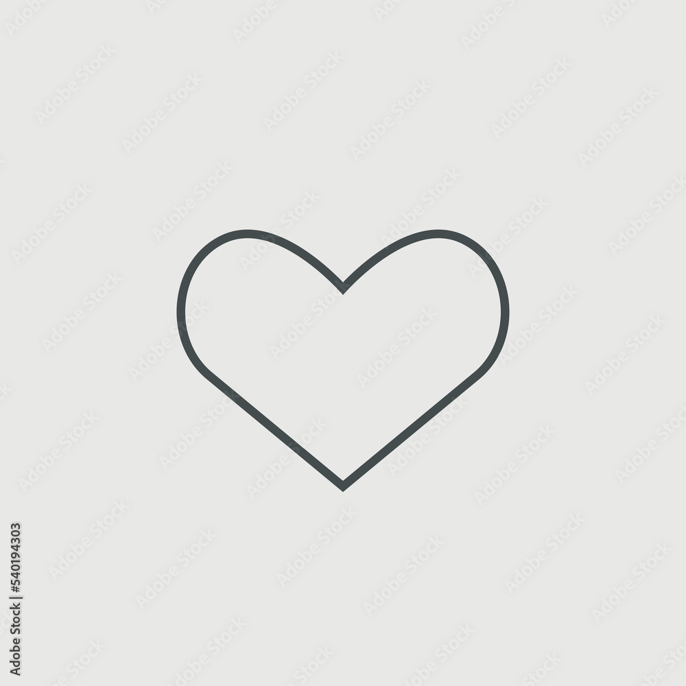 Heart vector icon illustration sign