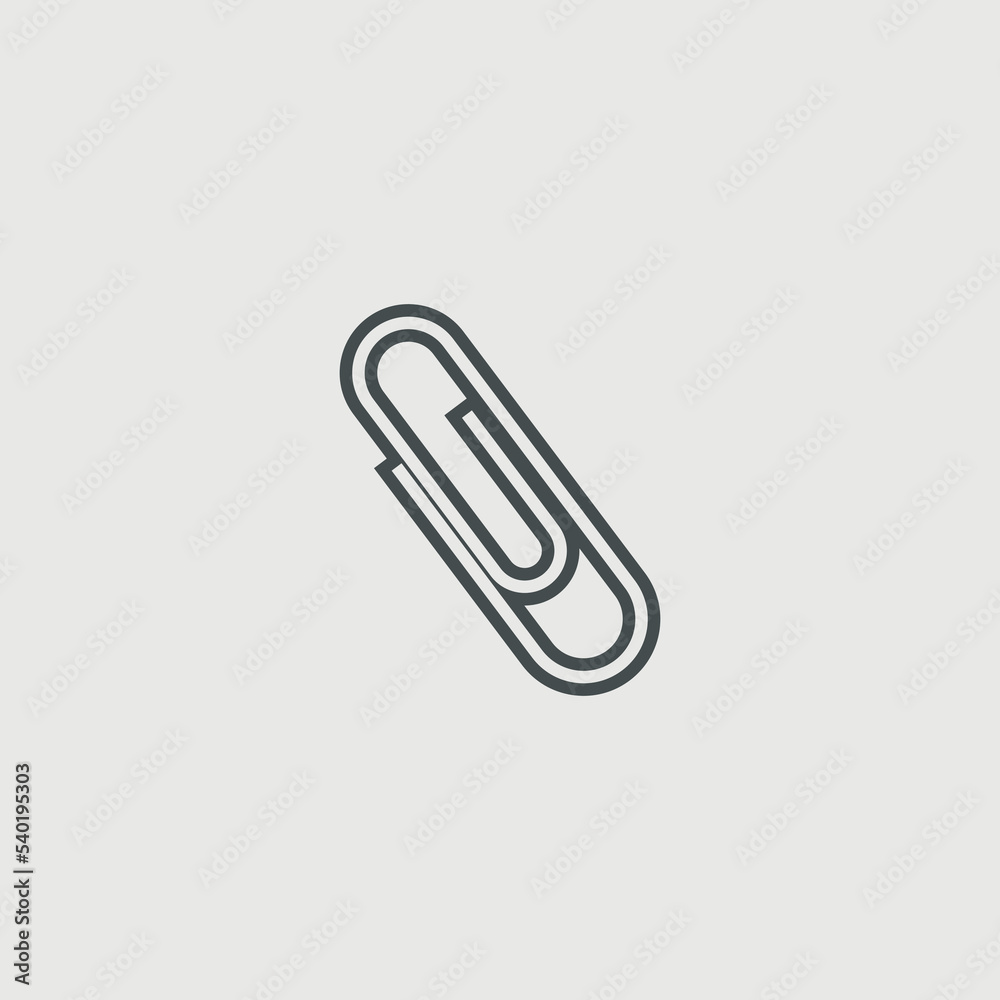 Paper clip vector icon illustration sign