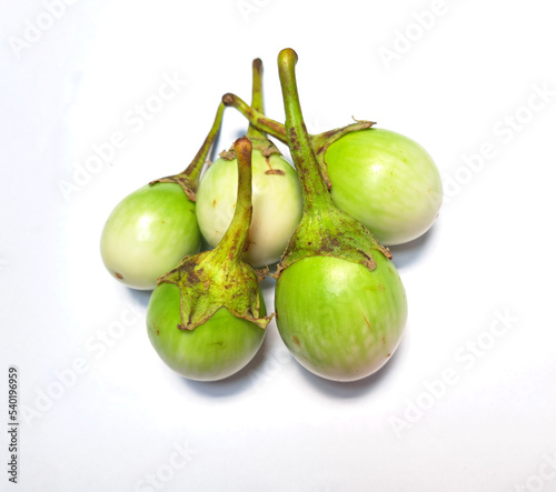 eggplant picture together in a pile on white background