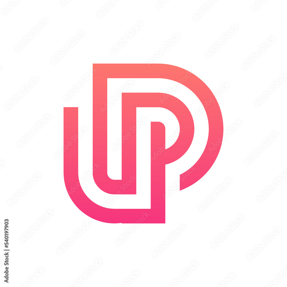 Letter UP PU creative modern monogram logo Letter UP PU creative modern monogram logo