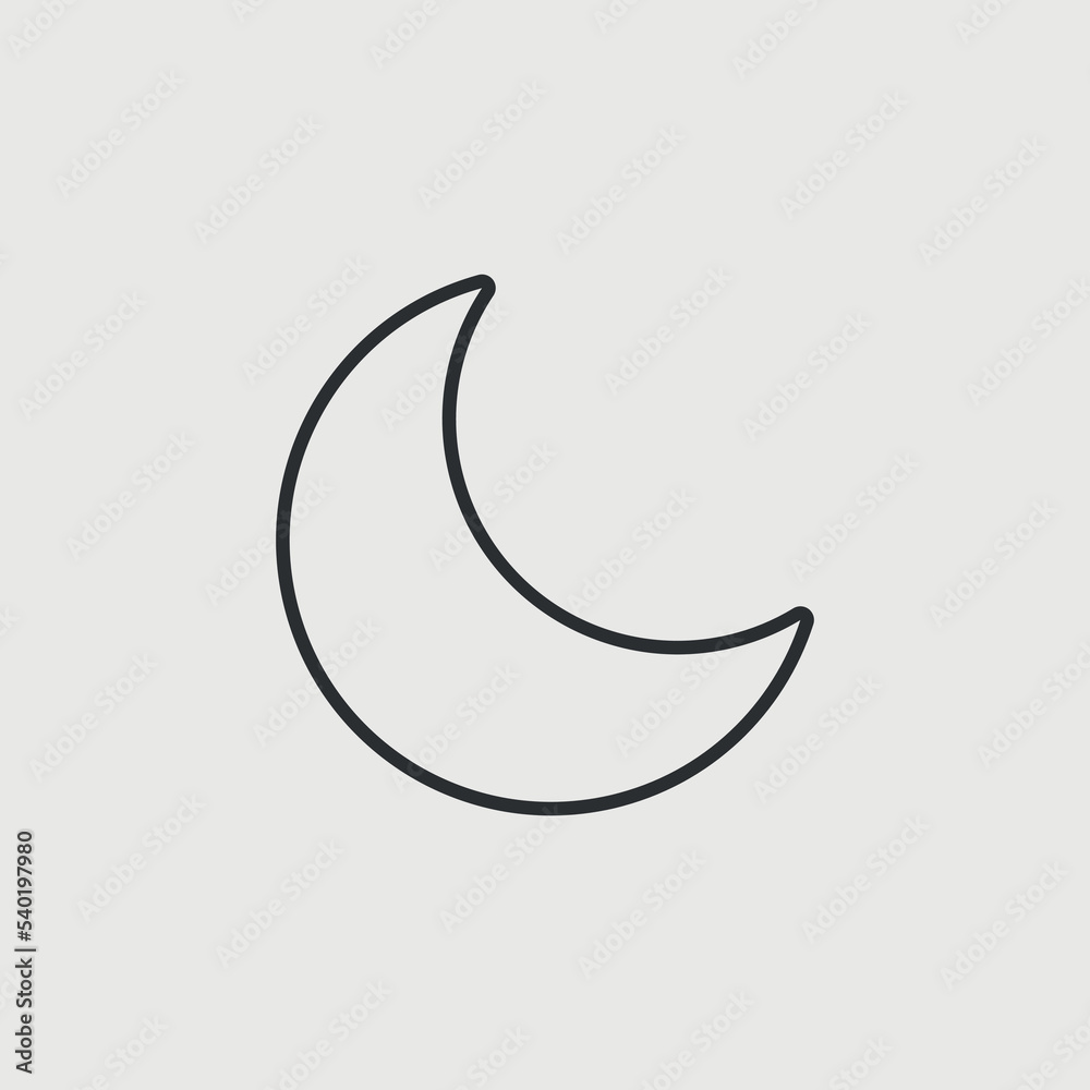 Moon vector icon illustration sign Moon vector icon illustration sign
