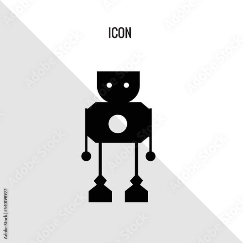 Robot vector icon illustration sign