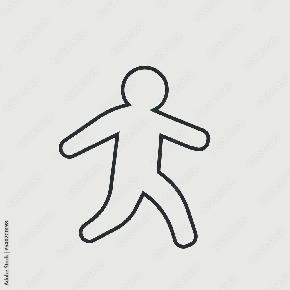 Walking vector icon illustration sign Walking vector icon illustration sign