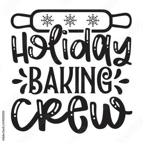 Print op canvas Holiday baking crew Pot Holders SVG