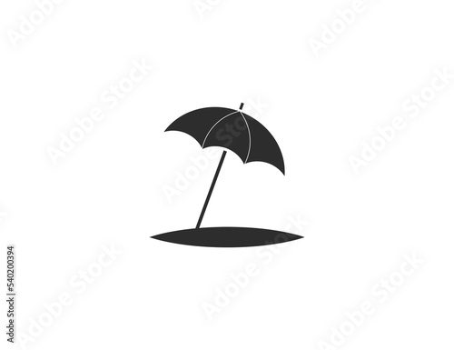 Beach, umbrella, protection icon. Vector illustration.
