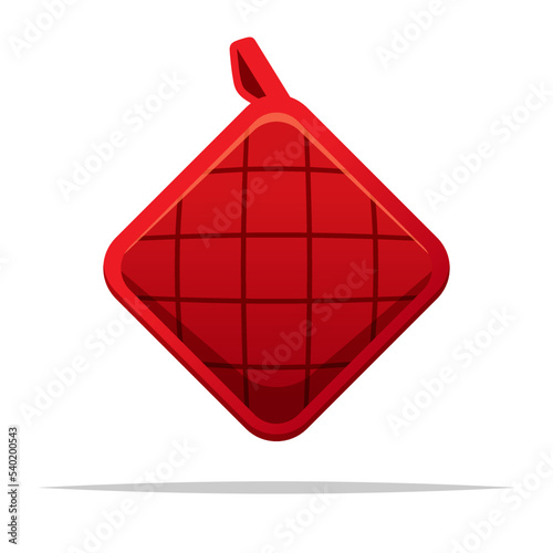 Rectangle potholder vector isolated illustration
