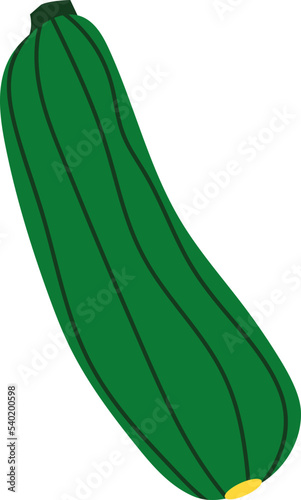 Green zucchini doodle icon