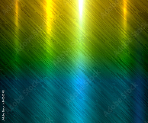 Metal gold green texture background, brushed metallic texture plate pattern, multicolored vector illustration.