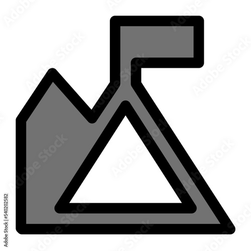 Mountain Flag Vector Icon