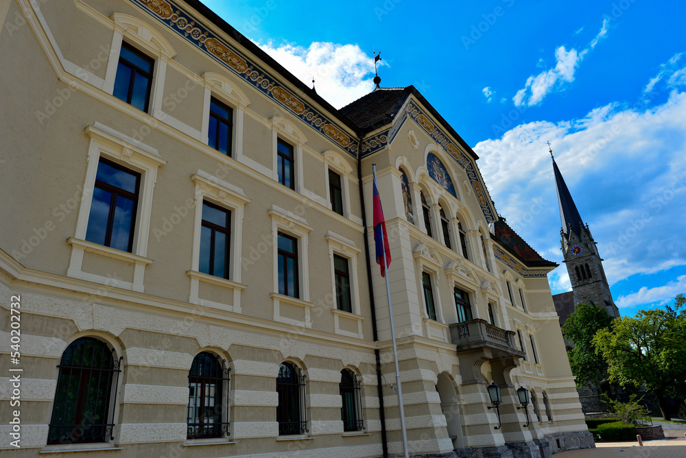 Regierungsgebäude des Fürstentums in Vaduz, Liechtenstein 