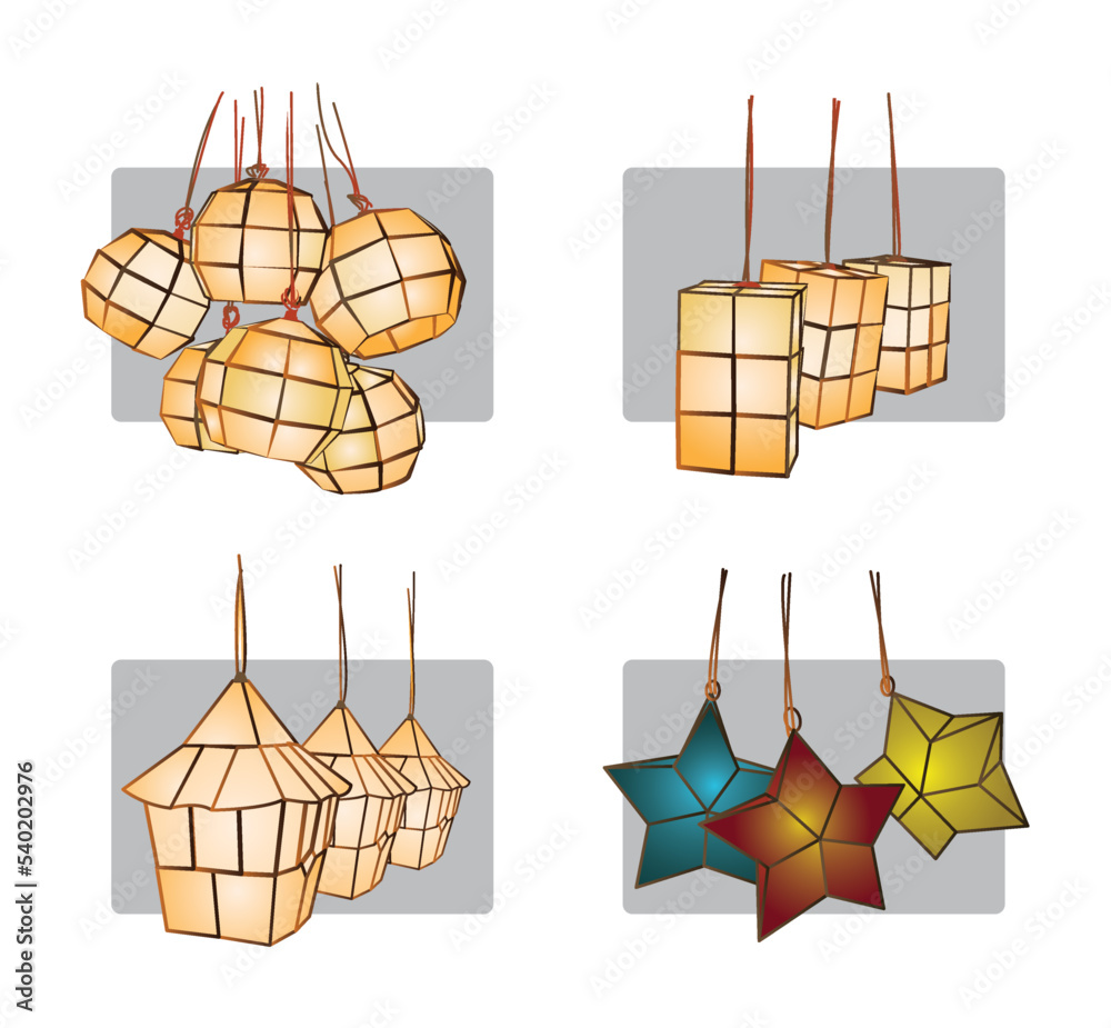 Pinoy Capiz Latern decoration Stock Vector | Adobe Stock