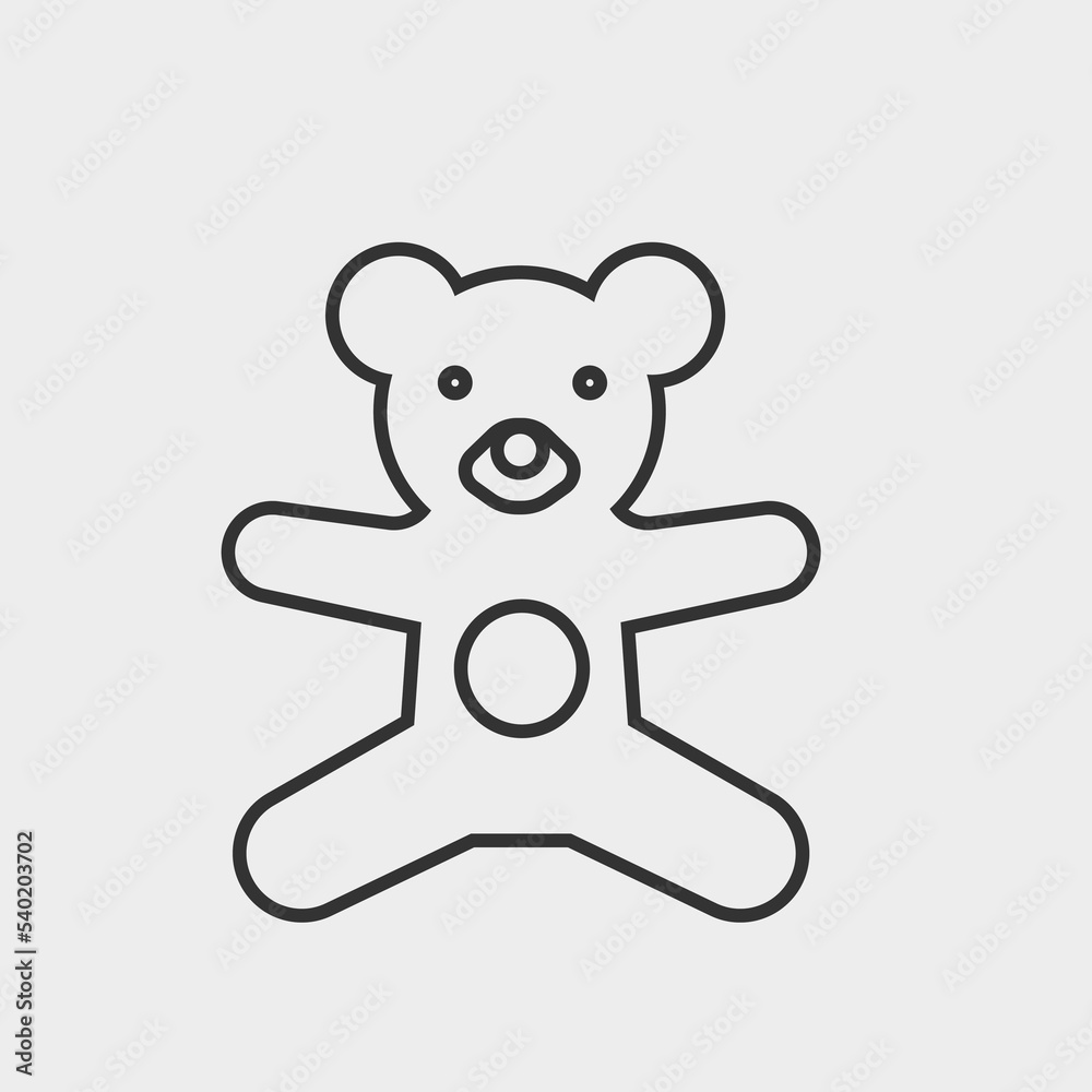 Fototapeta premium Teddy bear icon