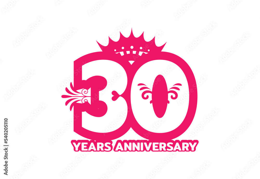 30 years anniversary logo and sticker design template 30 years anniversary logo and sticker design template