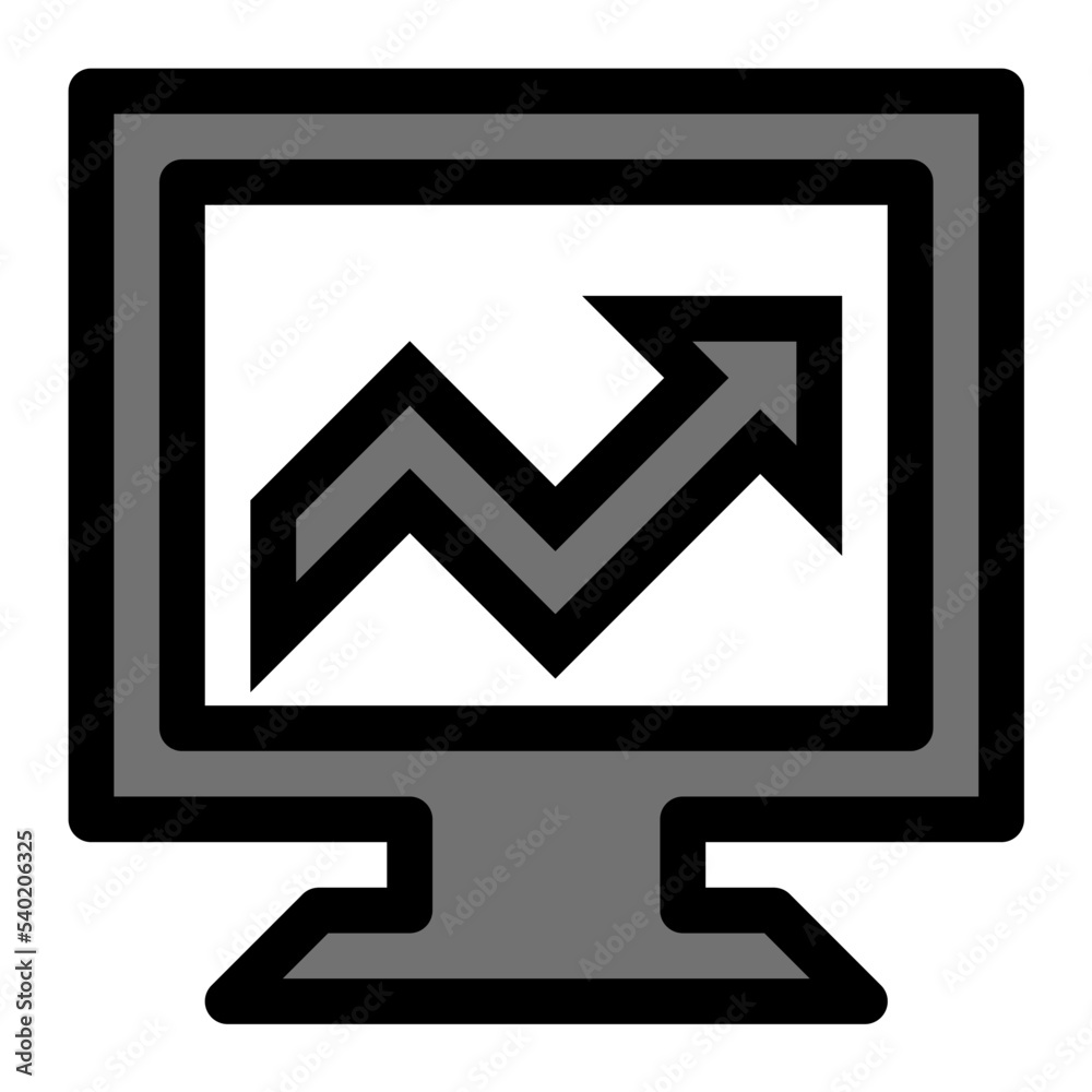 Growth Chart Vector Icon Growth Chart Vector Icon